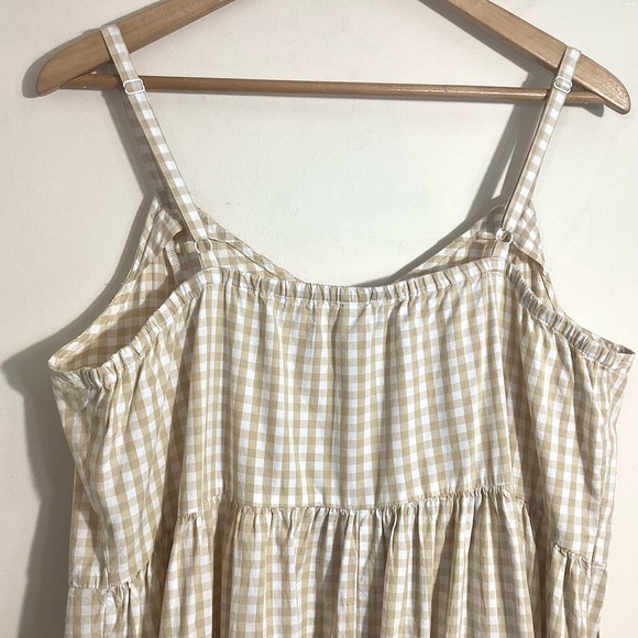 Old Navy Gingham Cotton-Poplin Cami Maxi Swing Dress XL - Picture 4 of 14